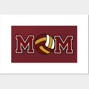 Volleyball Mom Maroon Posters and Art